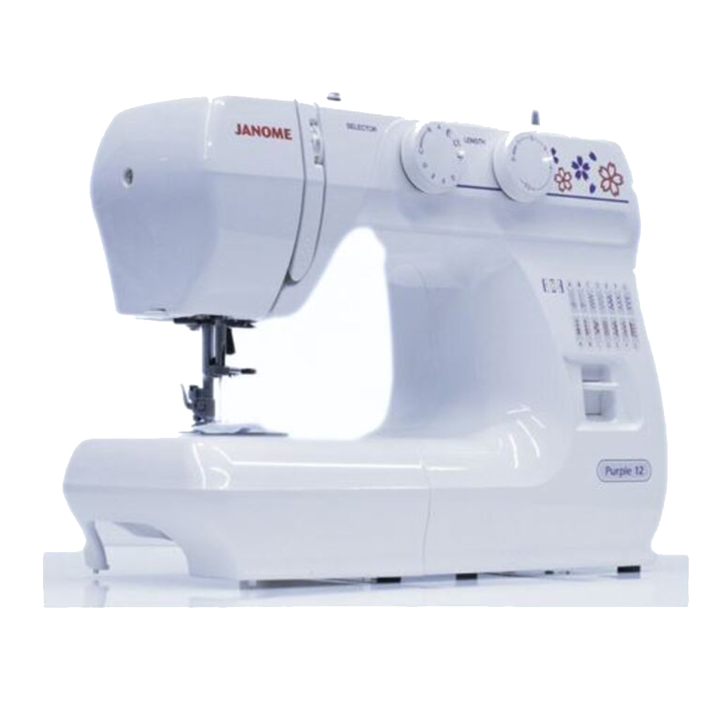 Janome Purple 12 Stitches Sewing Machine - White