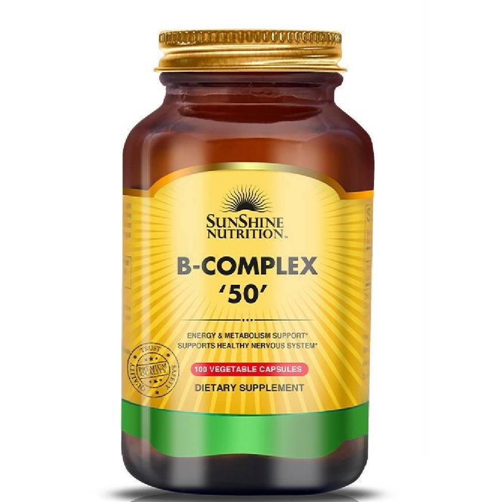 Sunshine Nutrition - B-Complex 50 Vegetable Supplement Capsules - 100's