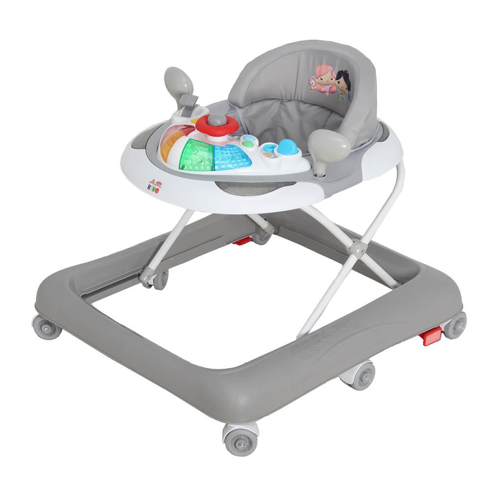 كيكو - مشاية أطفال مع ألعاب 2304 - رمادي