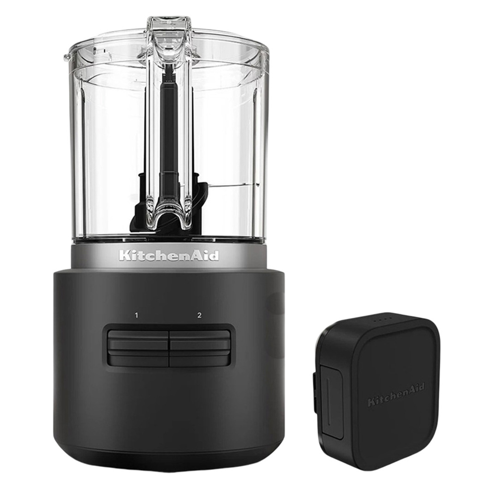 KitchenAid - Cordless Food Chopper With Battery - Black - 12 V - 1.18 L