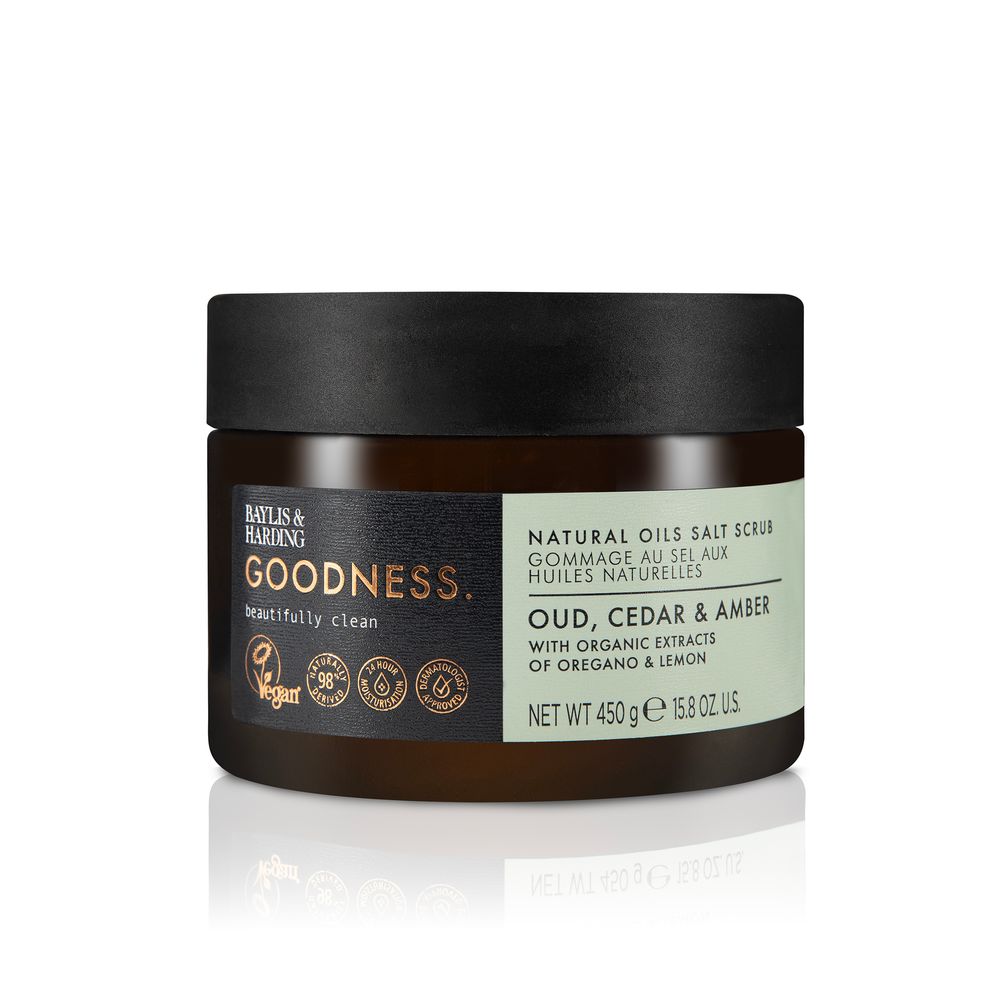Baylis & Harding Goodness Oud, Cedar & Amber Body Scrub - 450 gm