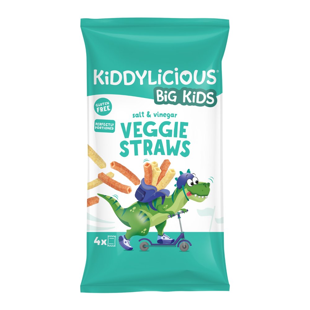 Kiddylicious - Salt And Vinegar Veggie Straws Kids Snack - 4pcs - 48g