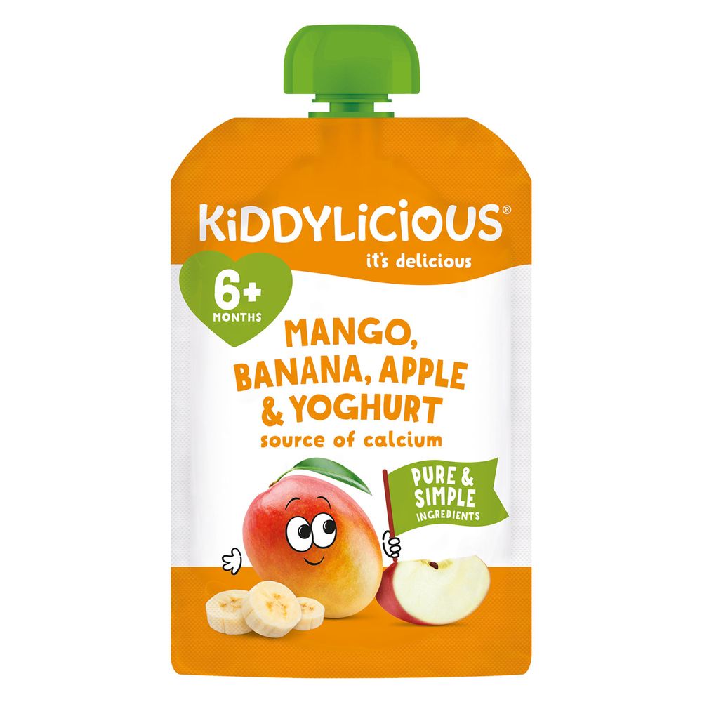 Kiddylicious - Mango, Banana, Apple & Yoghurt Pouch - 100g