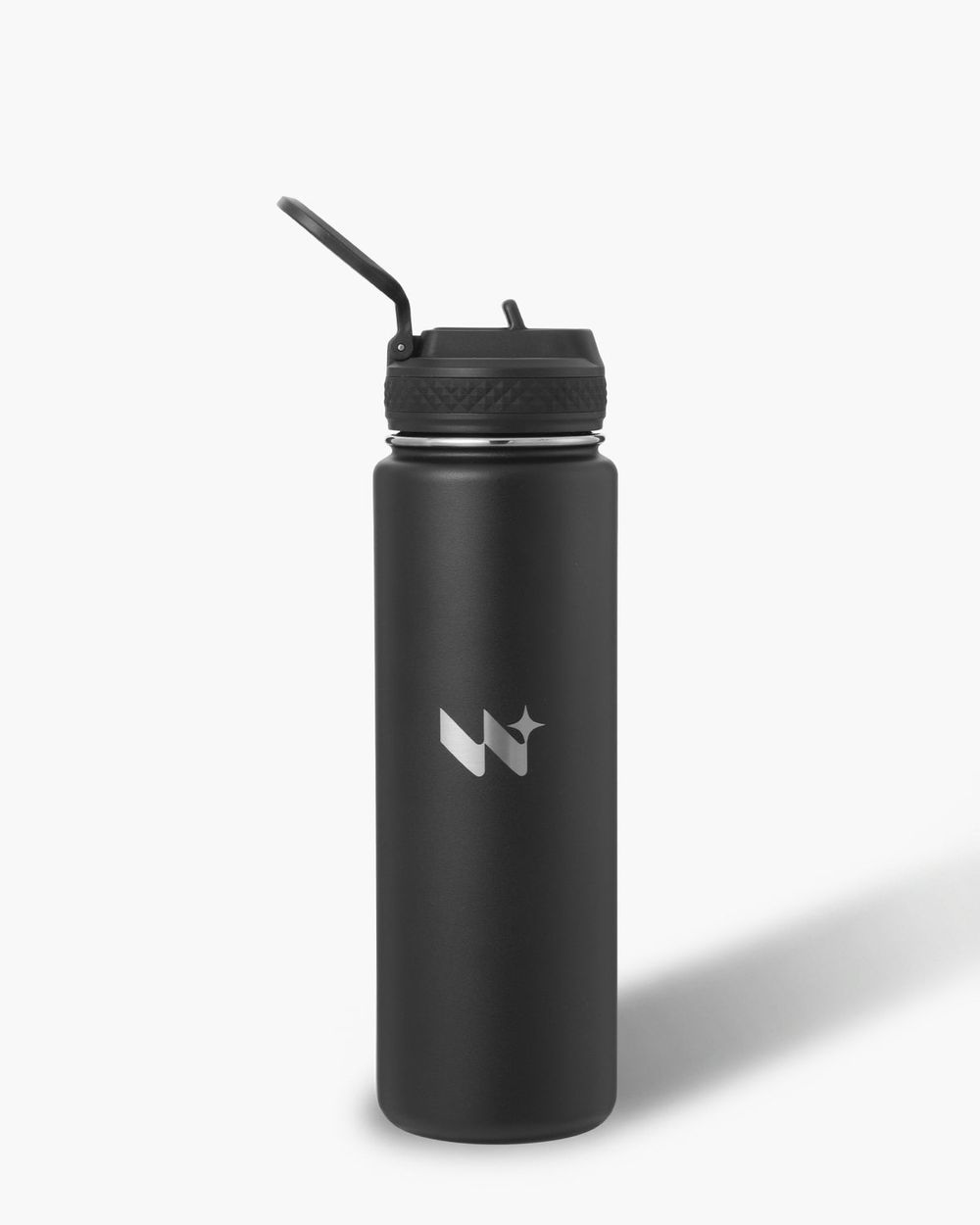 WMN World - Insulated Metal Straw Water Bottle 700ml - Black
