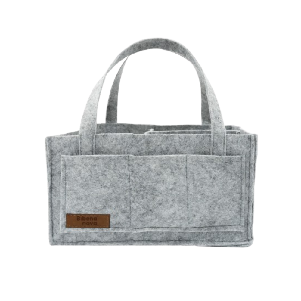 Bibena Nova - Felt Baby Diaper Portable Travel Bag - Grey