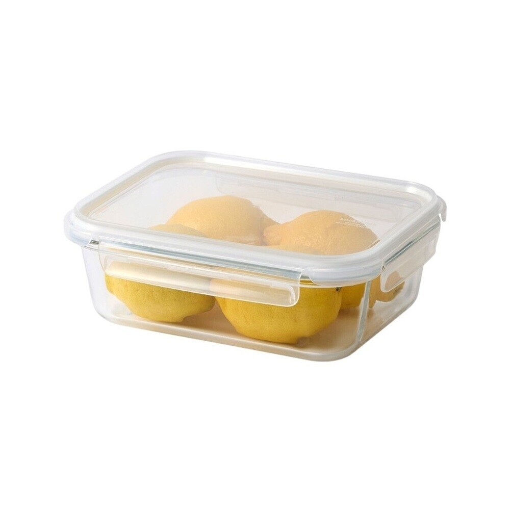 Locknlock - Tempered Glass Rectangle – Airtight Food Container With 4 Side Locking Lid - Microwave & Freezer & Dishwasher Safe - 1.5 L