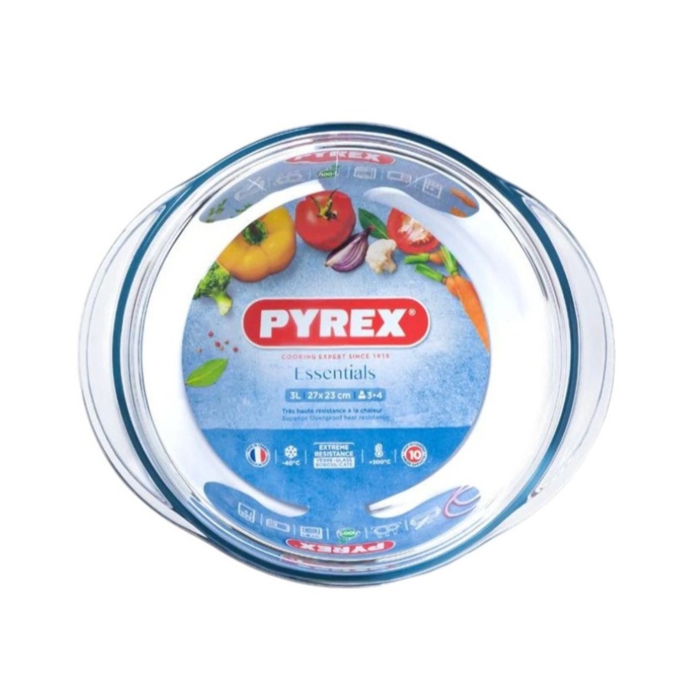 Pyrex - Essential Round Glass Casserole - 3 L