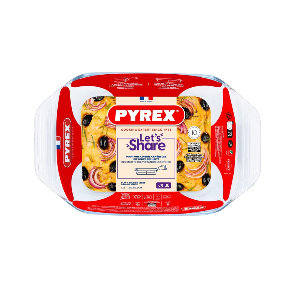 Pyrex - Irresistible Rectangular Roaster - 1.4L