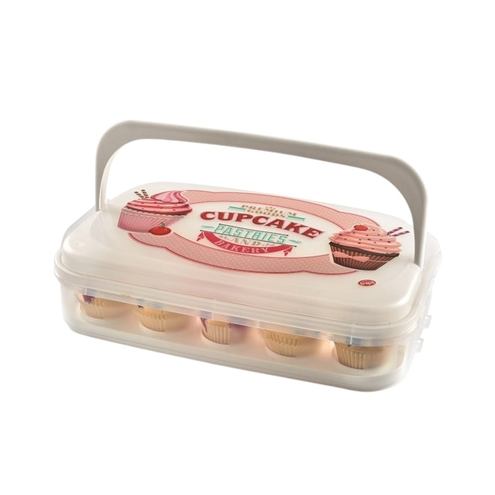 Snips - 14 Cupcake Holder With Reversible Tray ِAnd Handle – 7l - Made In Italy