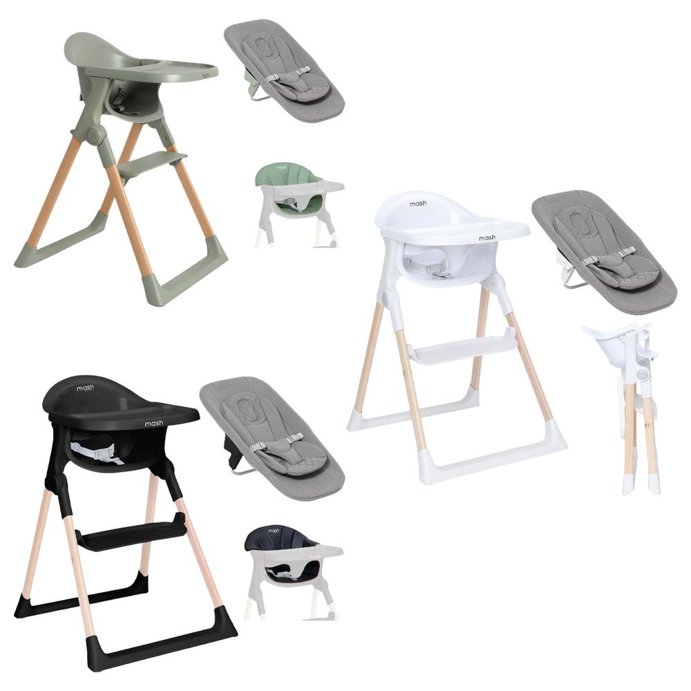 Baby Elegance Mash High Chair Bundle - Sage