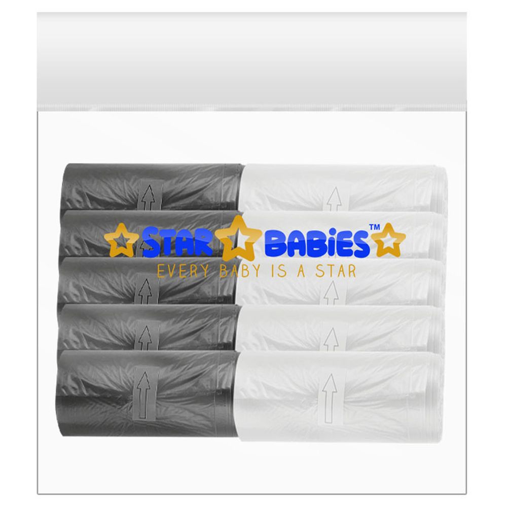 Star Babies - Scented Nappy Bag - 10pcs - Black/White