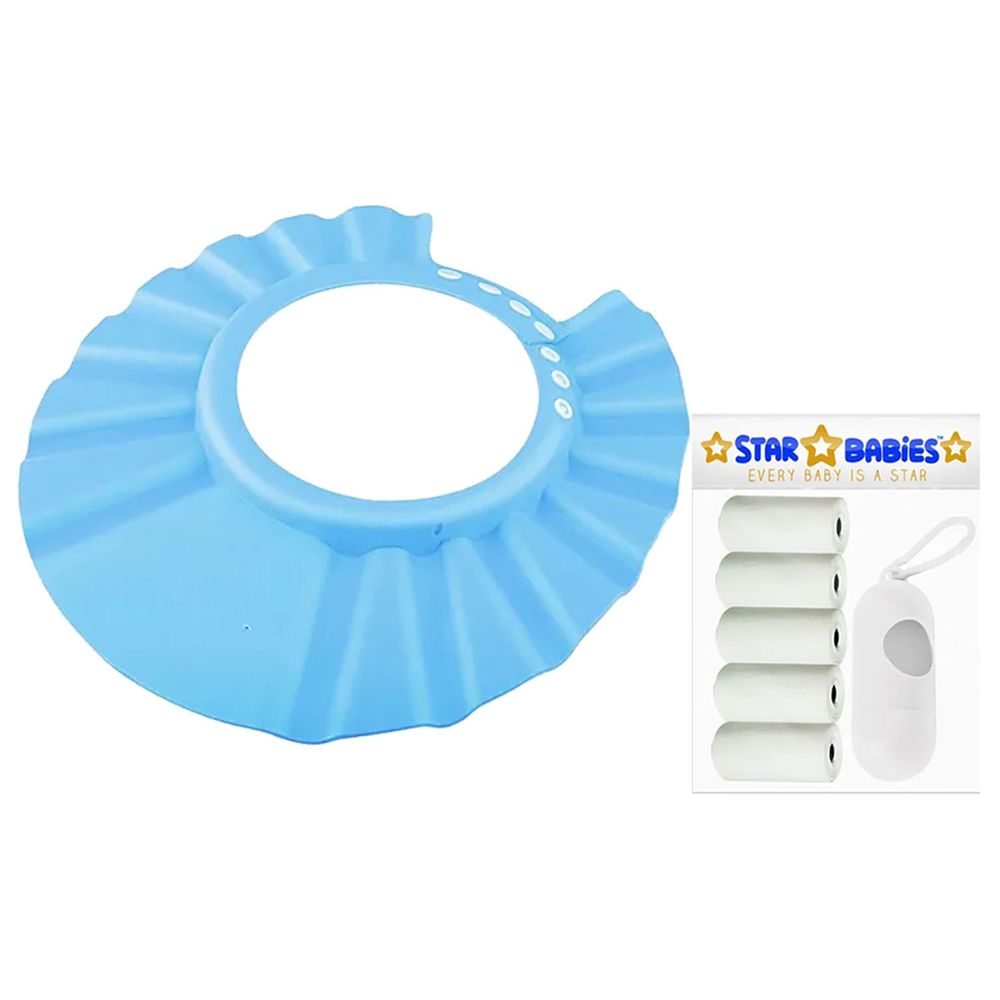 Star Babies - Adjustable Shower Cap & Scented Bag 5pcs With Dispenser - White