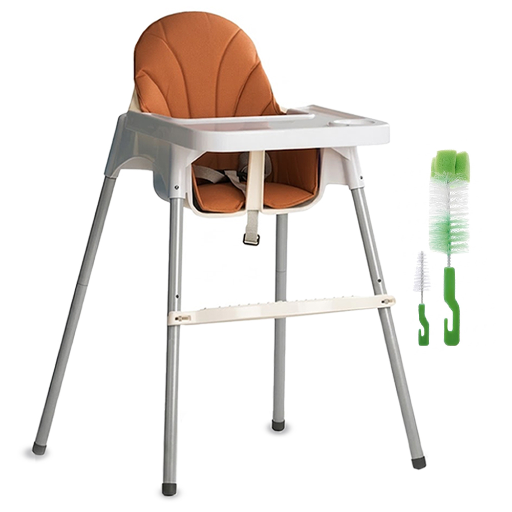 Star Babies - Multi-Functional Baby High Chair With Bottle Cleaning Brush - 3 Pc Set
