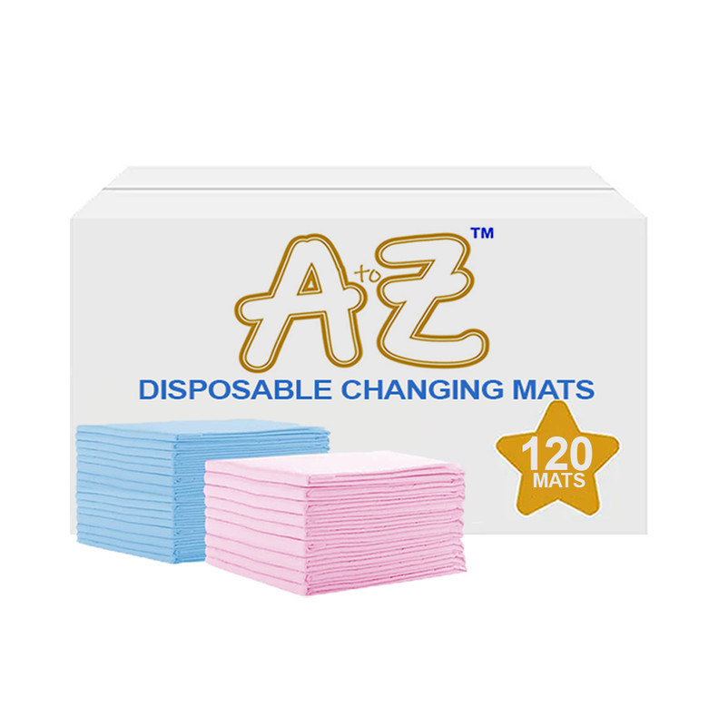 Star Babies - Disposable Changing mats (45x60cm) Large, Pack of 120 - Blue/Pink