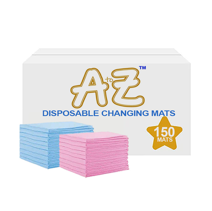 Star Babies - Disposable Changing mats (45x60cm) Large, Pack of 150 - Blue/Pink
