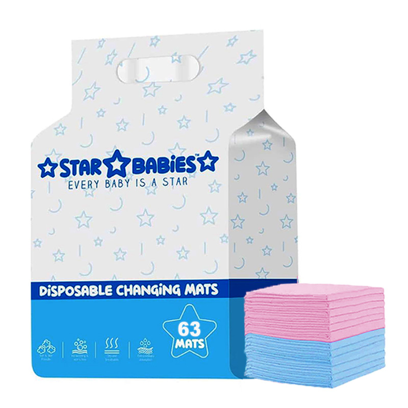Star Babies - Disposable Changing Mats - Multicolor - 63 Pcs