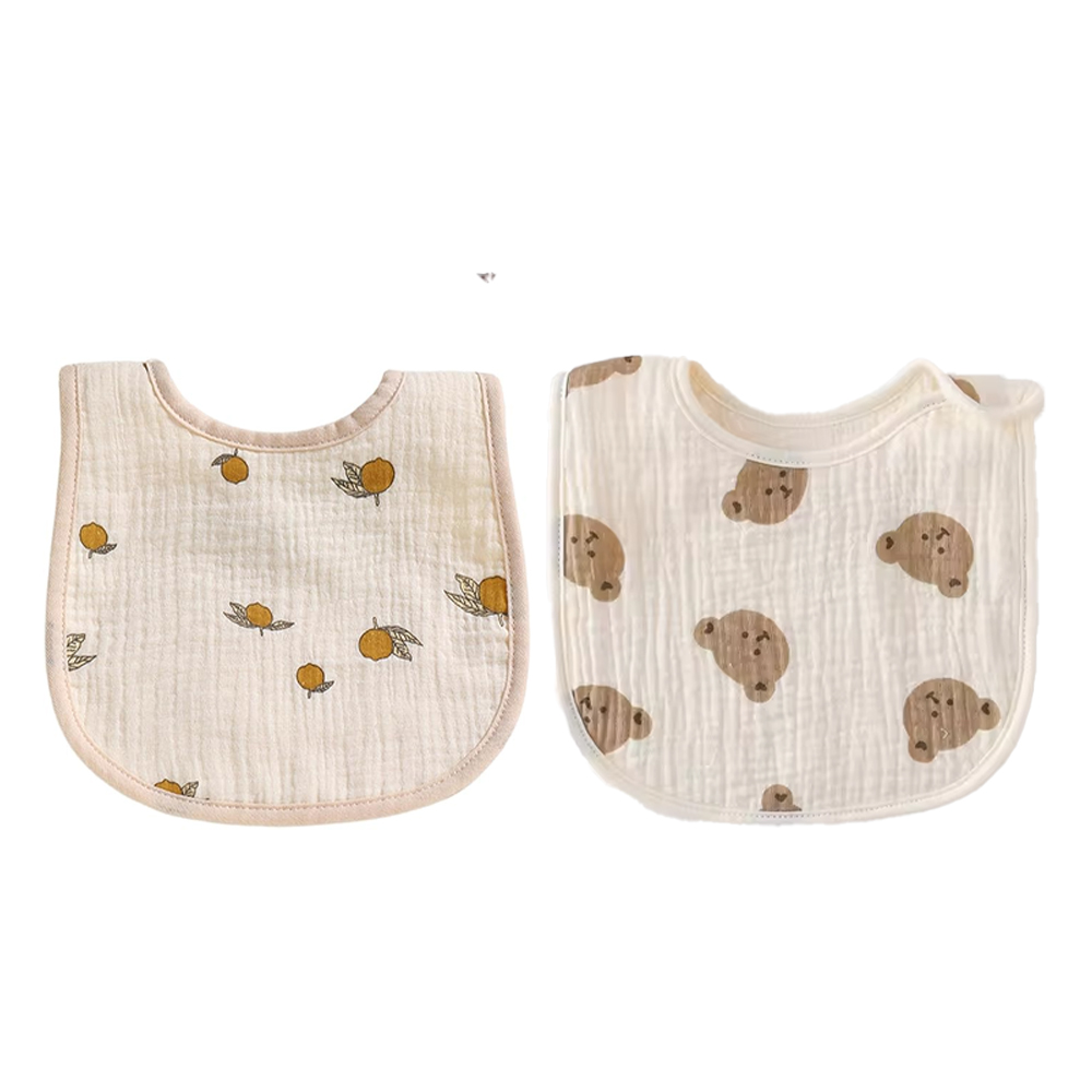 Star Babies - Printed Cotton Bibs - Pack of 2 - Multicolor