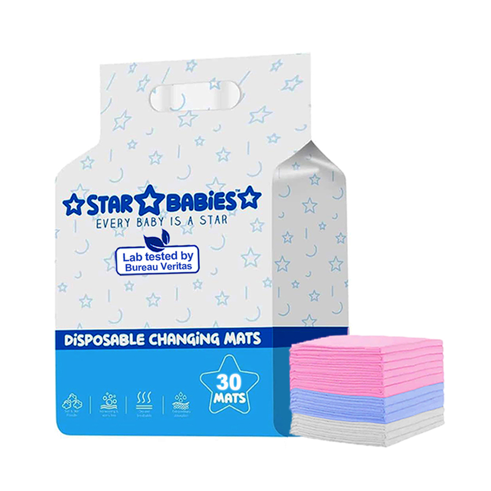 Star Babies - Disposable Changing Mats - Multicolor - 30 Pcs