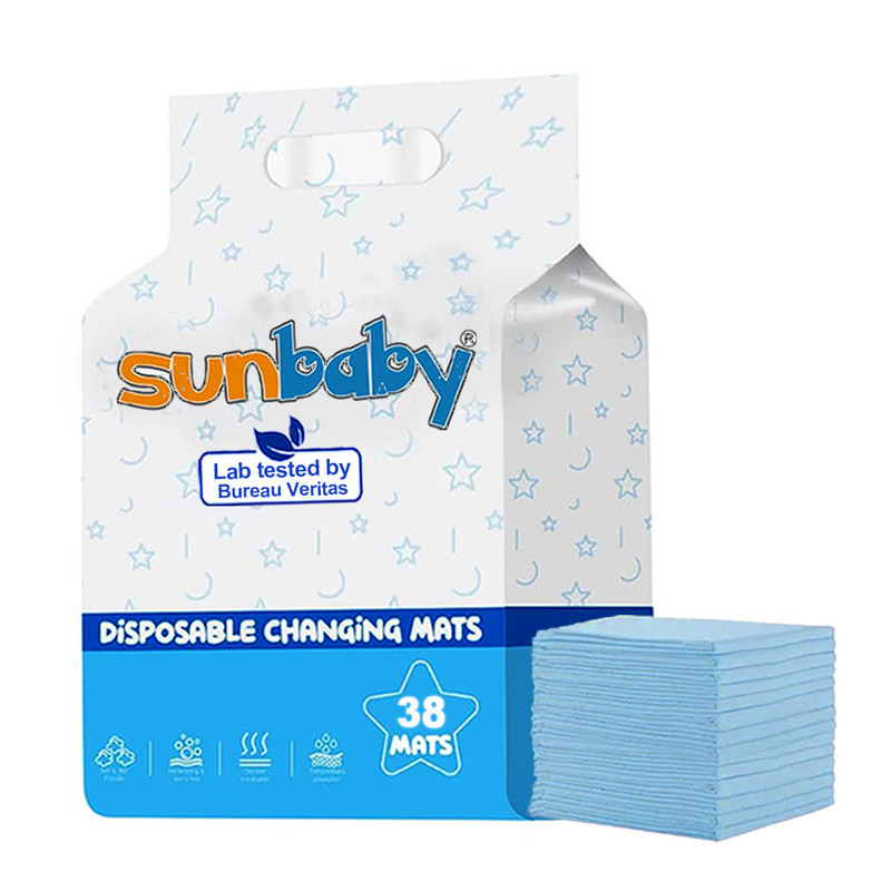 SunBaby - Disposable Changing Mats - Blue - 45x60 cm - 38 Pcs