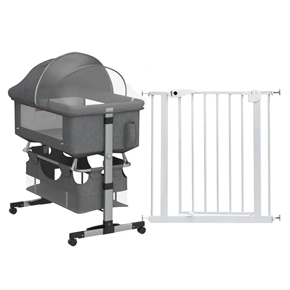 Star Babies - Bedside Crib & Auto-Close Safety Gate - 75-84cm