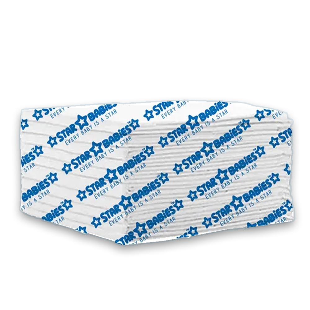 Star Babies - Disposable Changing Mats (60x60) - 25 Pcs - White