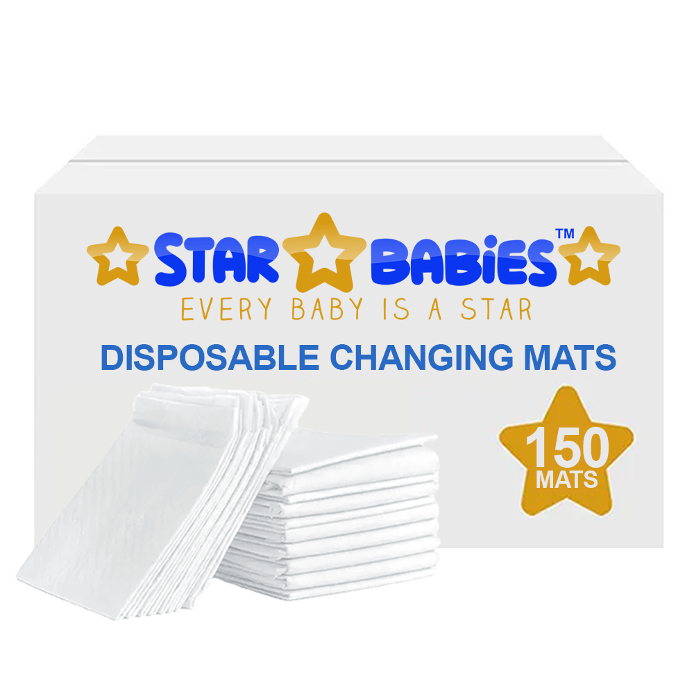 Star Babies - Disposable Changing Mats (60x60) - 150 Pcs - White