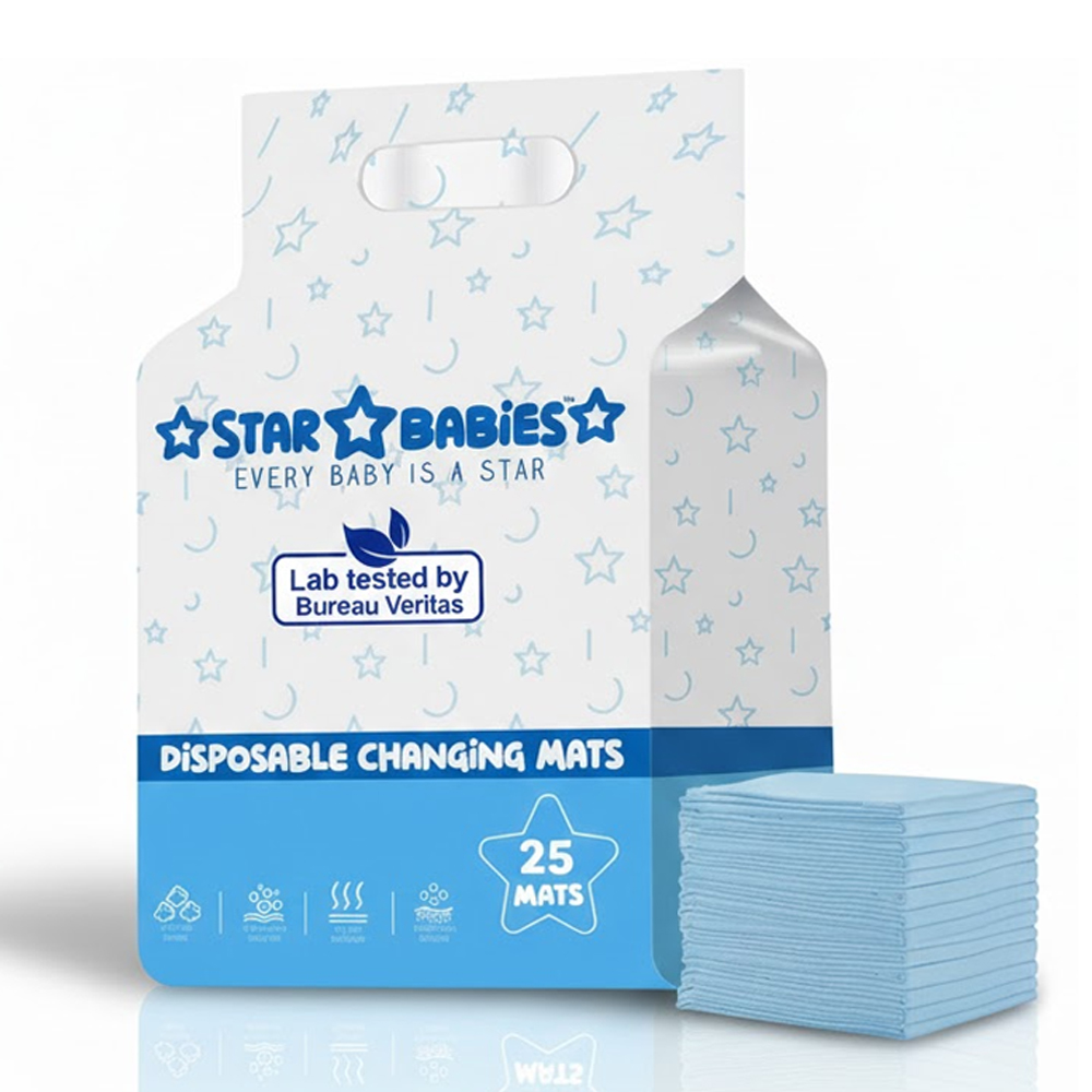 Star Babies - Disposable Changing Mats 60cm X 90cm - Blue - 25 pcs
