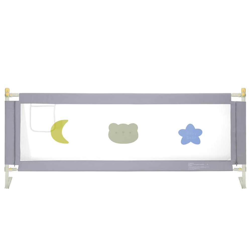 Star Babies - Baby Bed Rail Guard - Grey