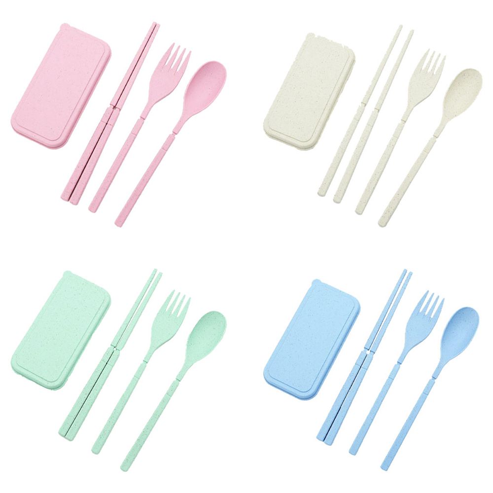Star Babies Organic Mini Fork, Spoon & Chopstick Set - 3 Pcs