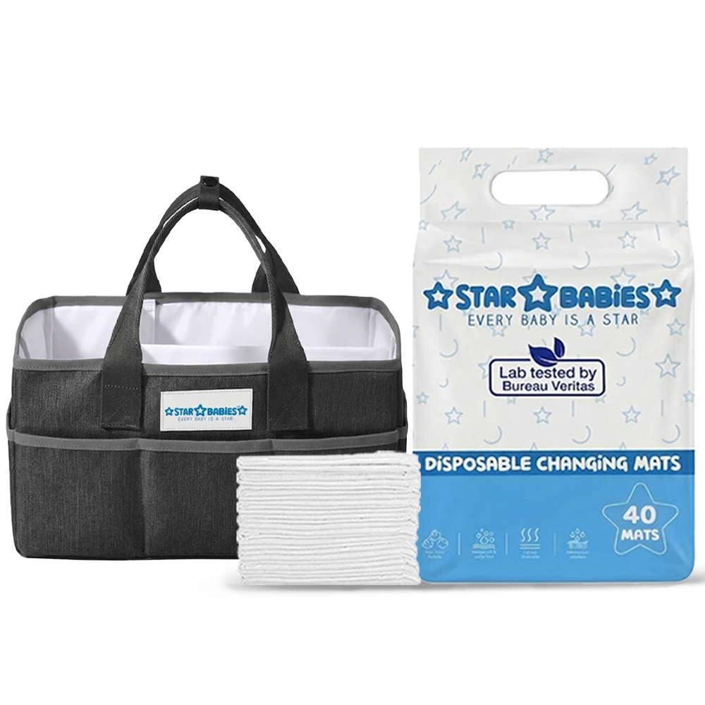 Star Babies - Diaper Caddy & Changing Mats - 45x60 cm - 40 Pcs