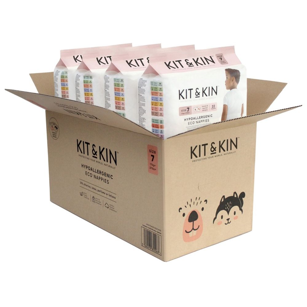 Kit & Kin - Eco Diapers Size 7 Pack of 88