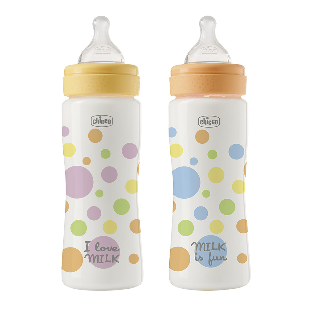 Chicco - Perfect Easy Plastic Feeding Bottle - Fast Flow - 330 ml