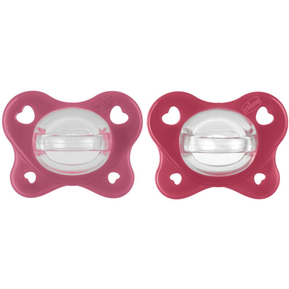 Chicco - PhysioForma Soft Silicone Soother 16-36M - Pink - 2 Pcs