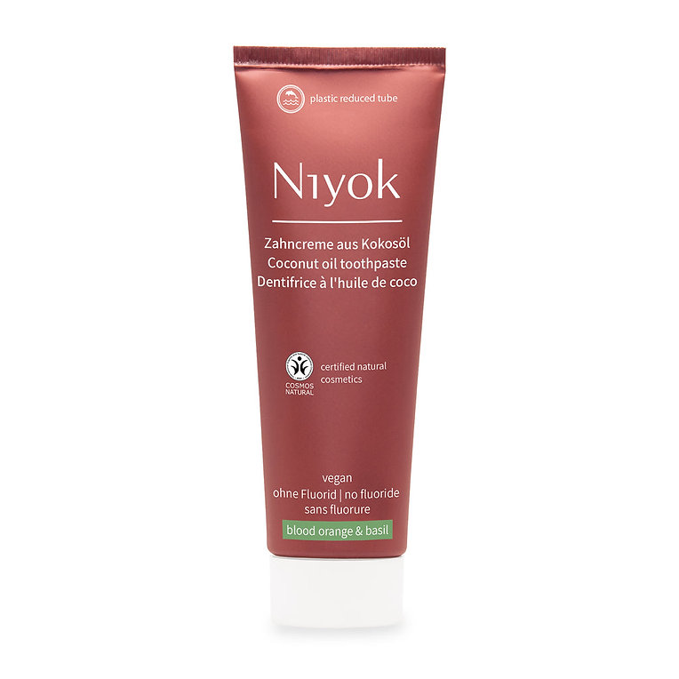 Niyok - Coconut Toothpaste - Blood Orange And Basil Flavor - 75ml