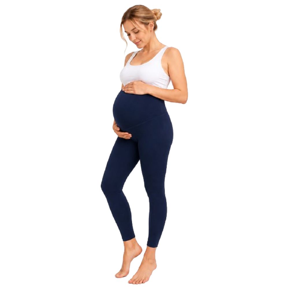 Tummy - Maternity Basic Active Wear Leggings - Dark Blue