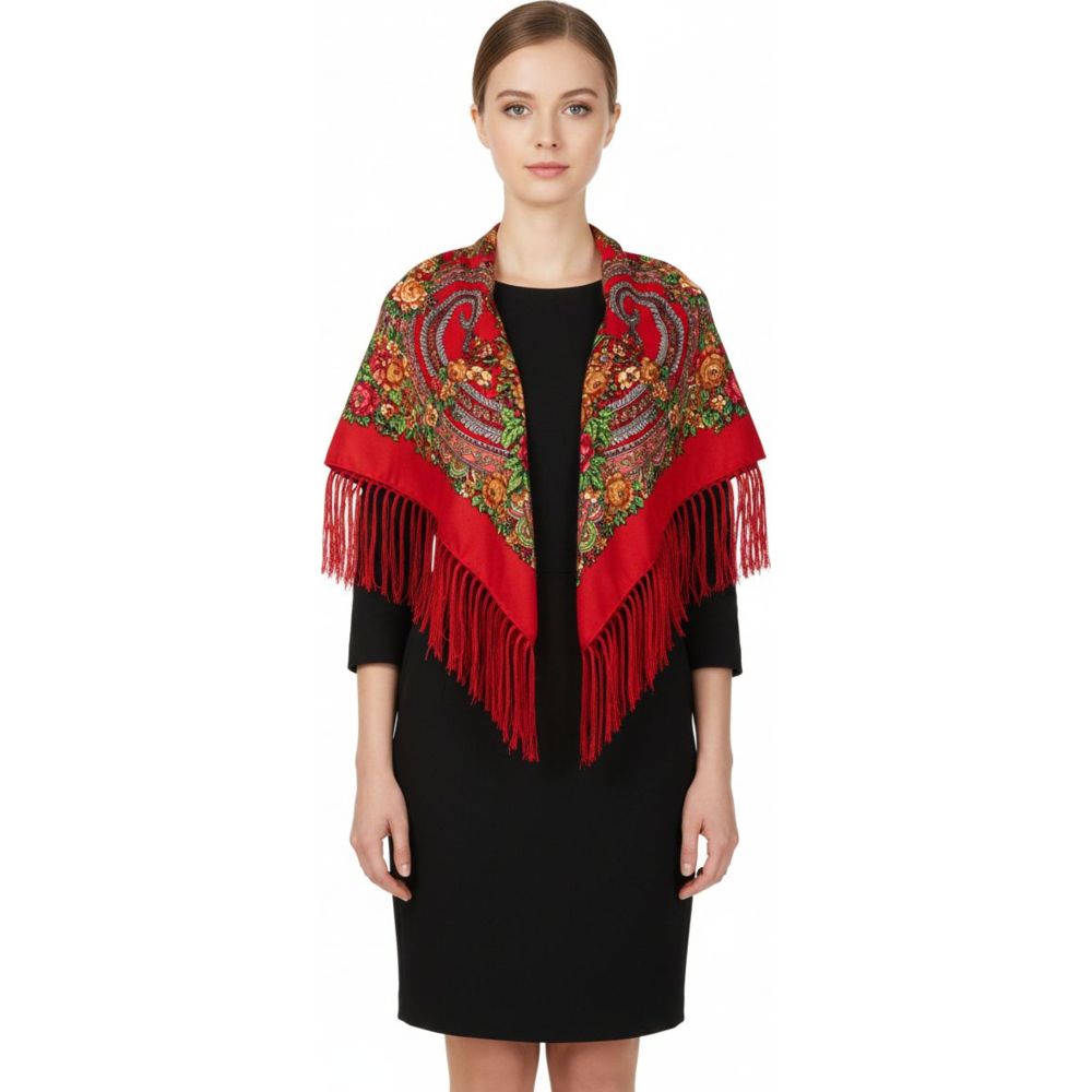 D' Daniela - Ofeliya Women's Eastern European Cotton Tassel Shawl