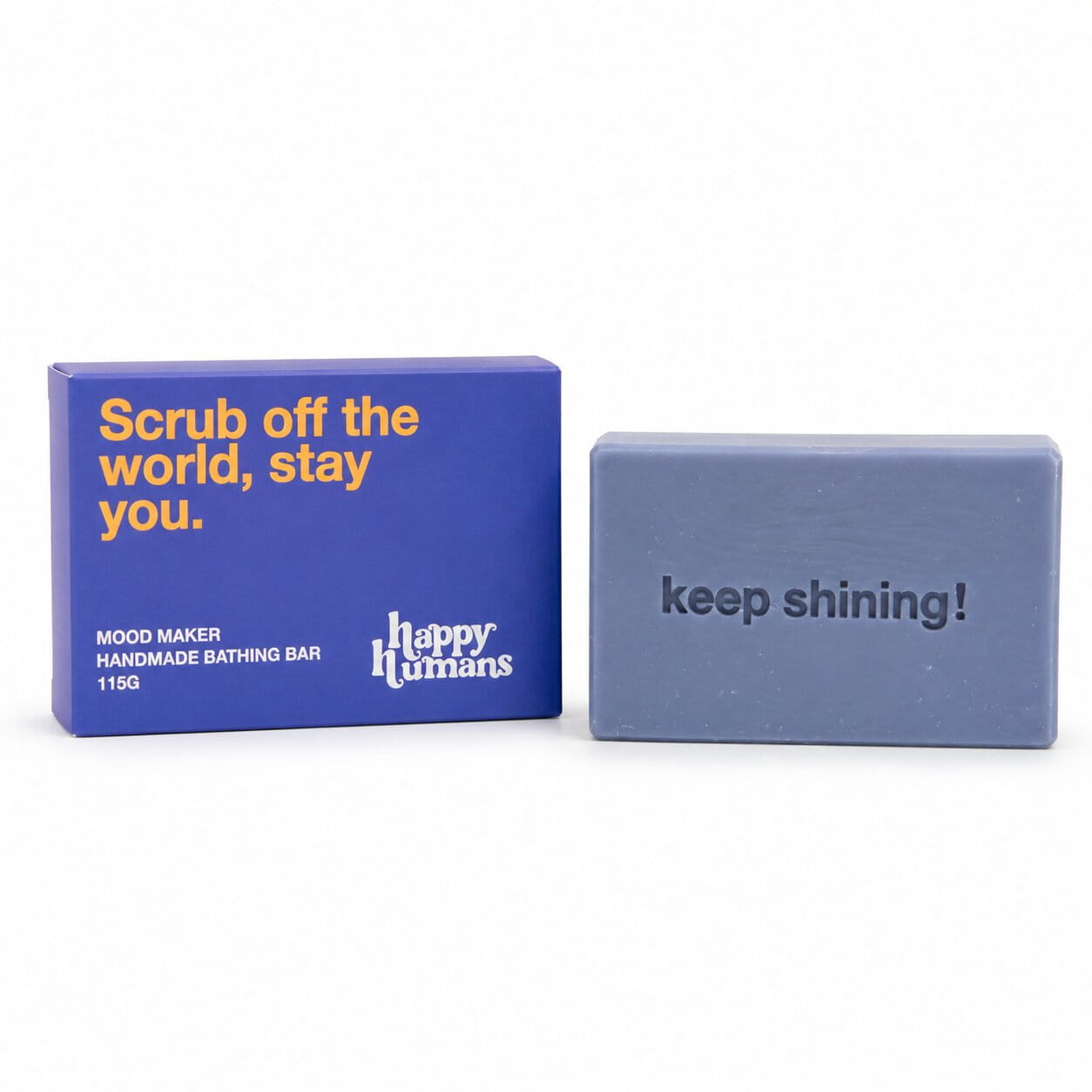 Happy Humans - Scrub Off The World, Stay You Vegan Bathing Bar - 115 gm