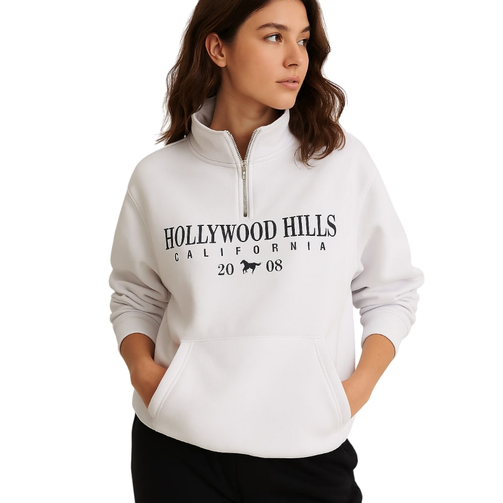 Victor And Jane Half-zip Pullover - "Hollywood Hills California"