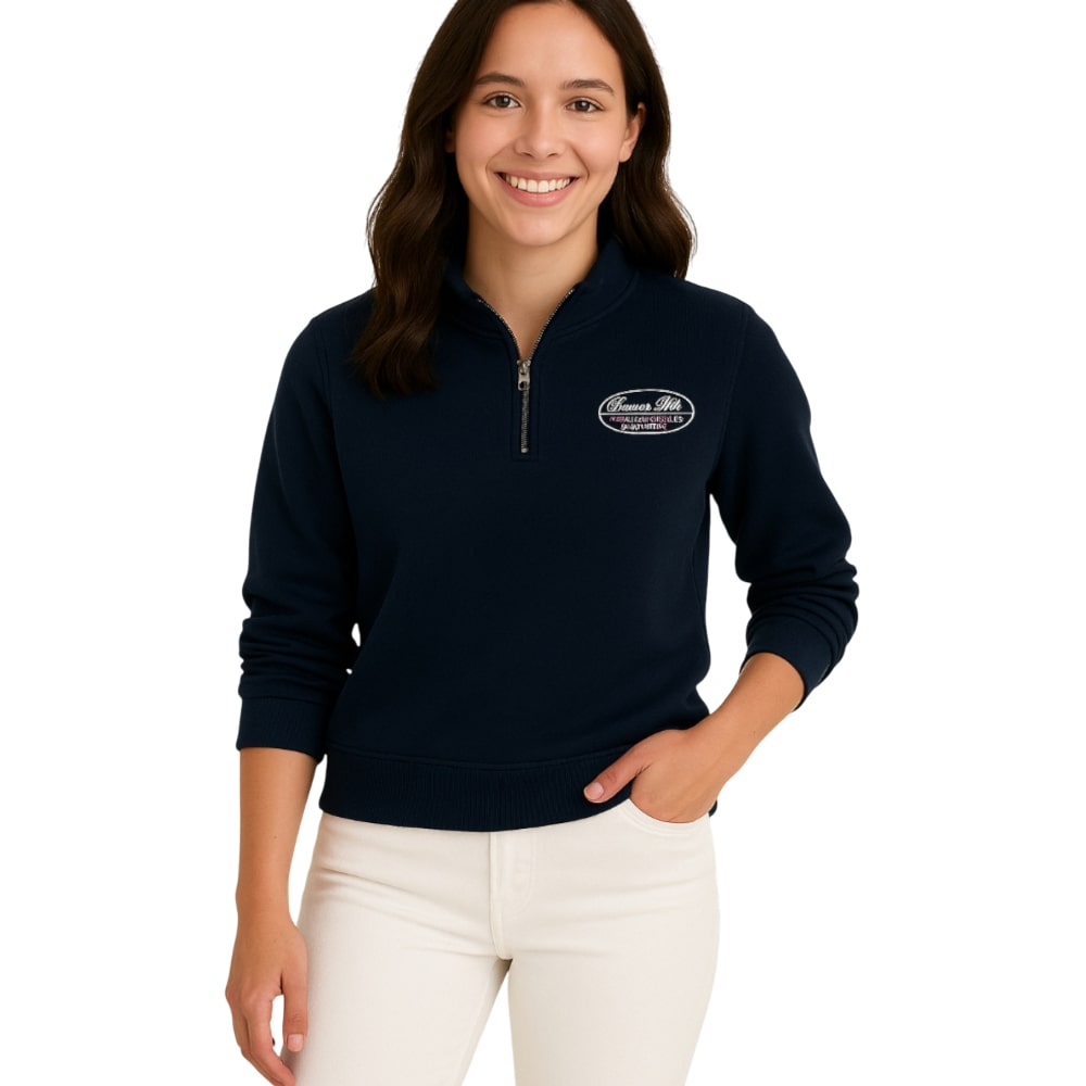 Victor And Jane - "Sports Club" Girls' Half-zip Sweatshirt
