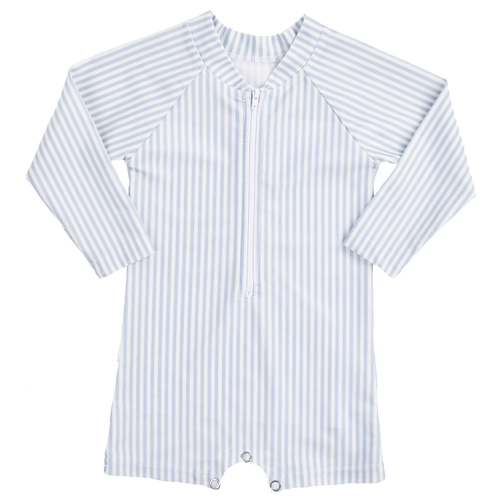 Swim Essentials Striped Baby Swimsuit - Blue/White
