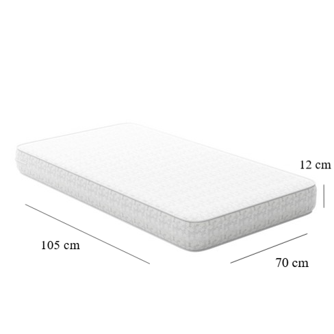 Bebesitos - American Quilt Baby Cot Thick Mattress - White - 105x70x12cm
