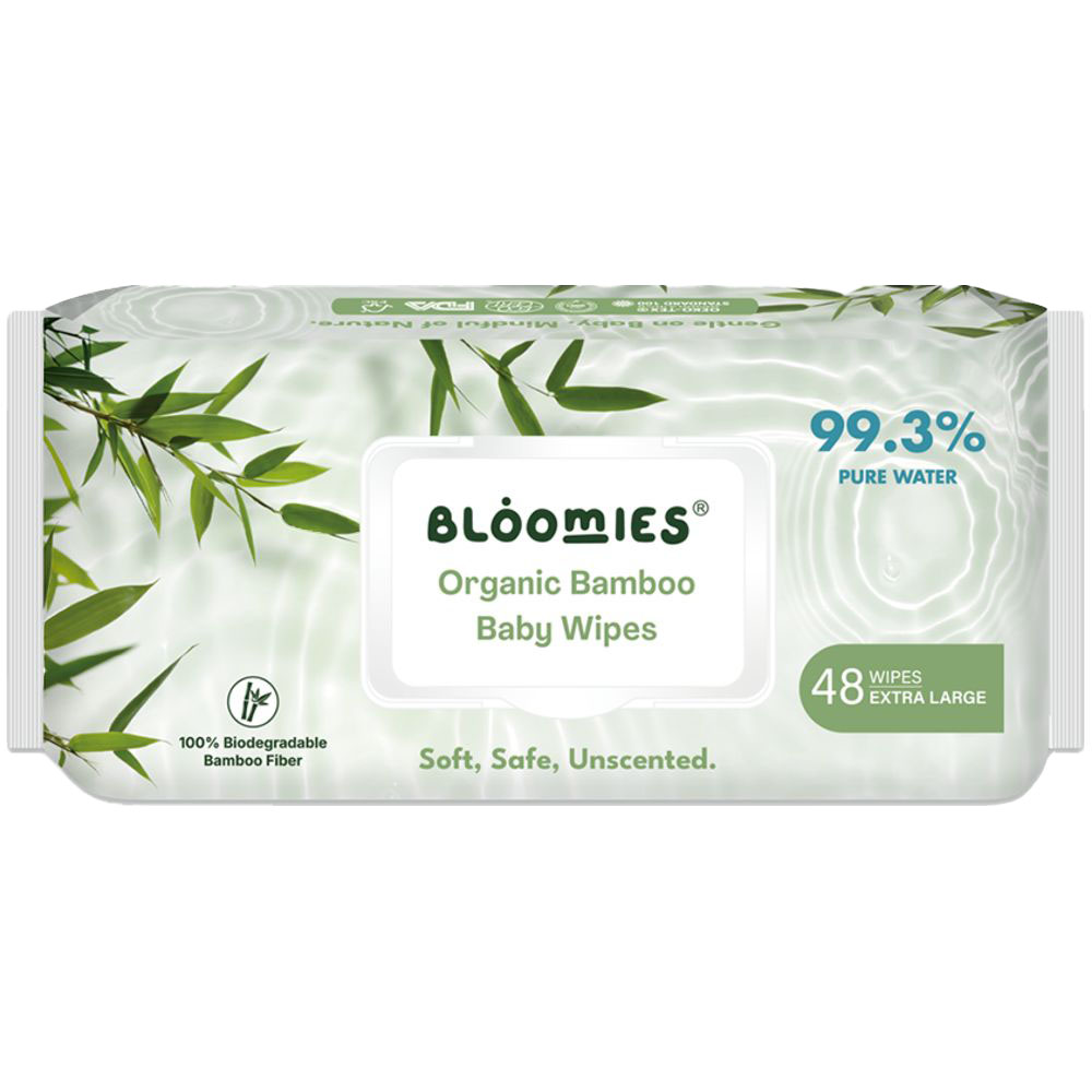 Bloomies - Organic Bamboo Baby Wet Wipes - 48 Pcs