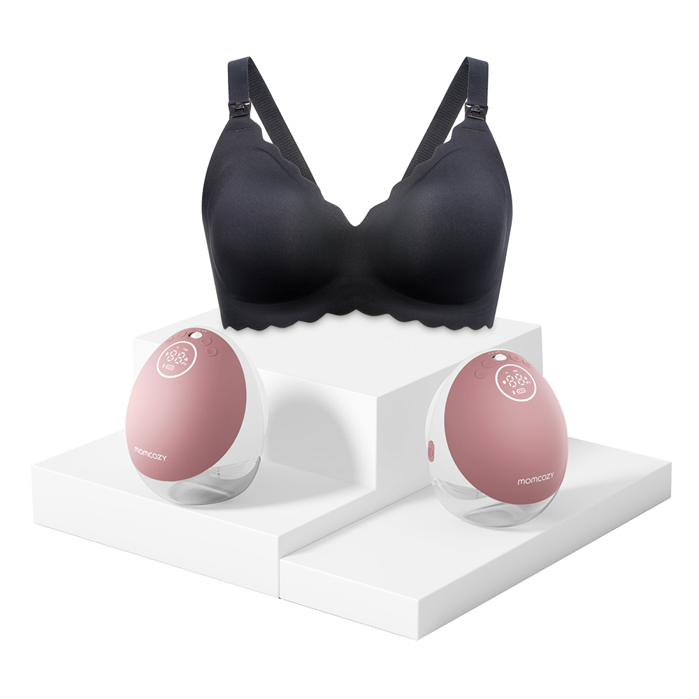 Momcozy - M9 Breast Pump and YN46 Nursing Bra - Black