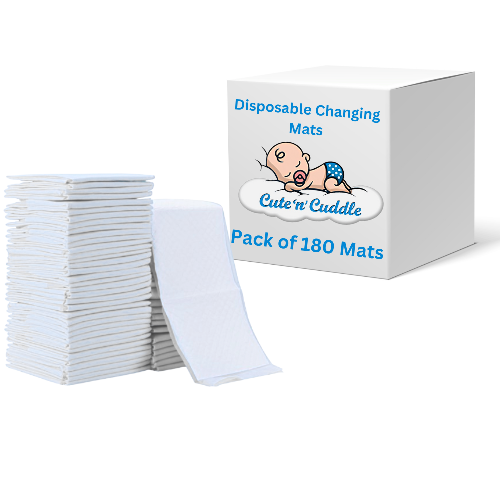 Cute 'n' Cuddle - Disposable Changing Mats - White - 180 Pcs - 60 x 45cm