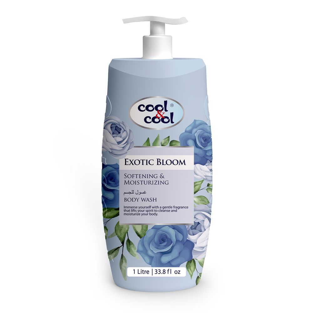 Cool & Cool Exotic Bloom Softening And Moisturizing Body Wash Blue 1L
