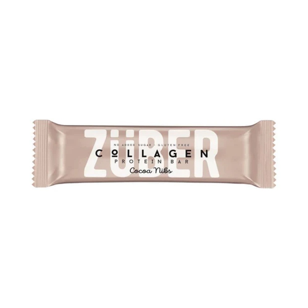 Zuber - Cocoa Nibs Collagen Protein Bar - 35 gm