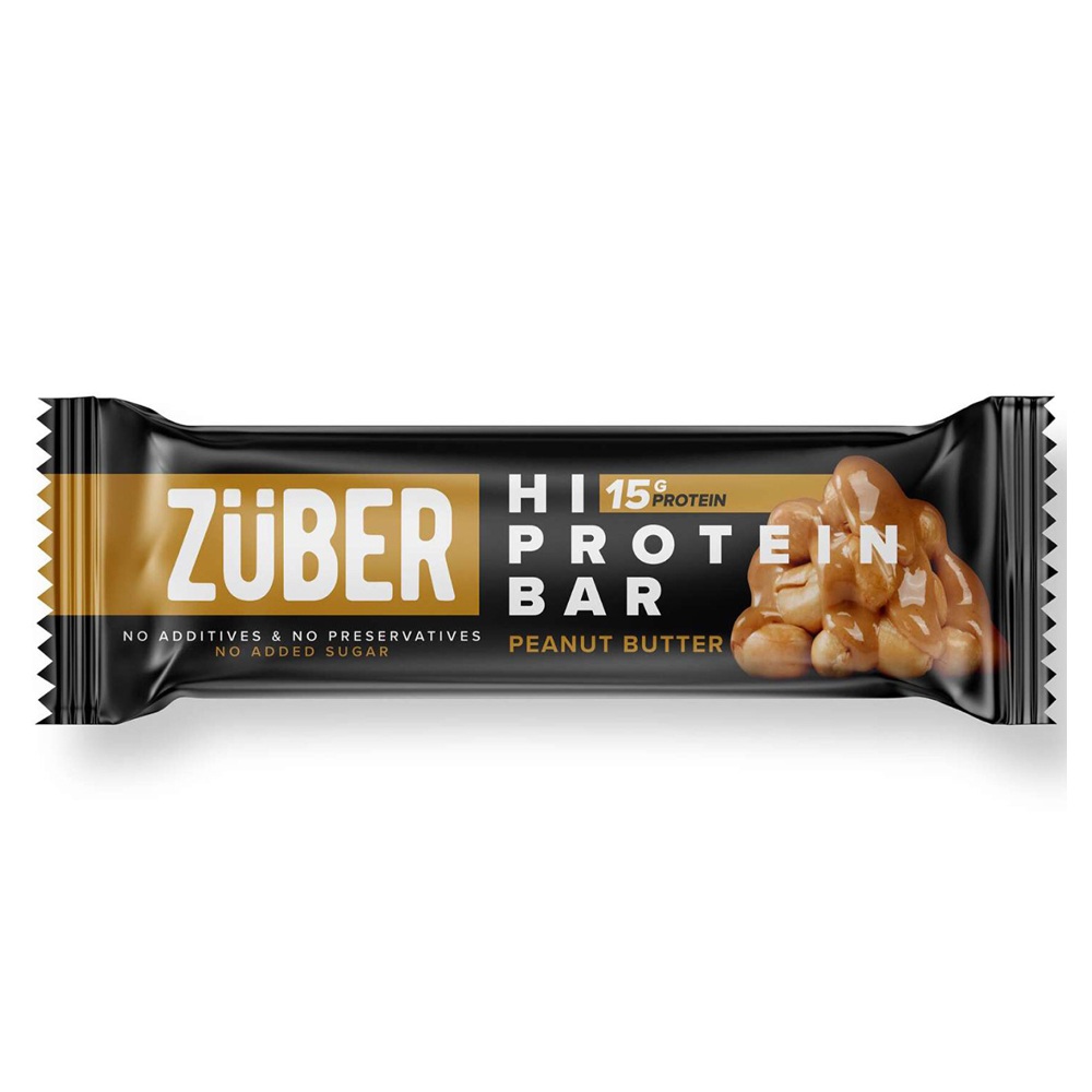 Zuber - Peanut Butter Hi-Protein Bar - 45 gm