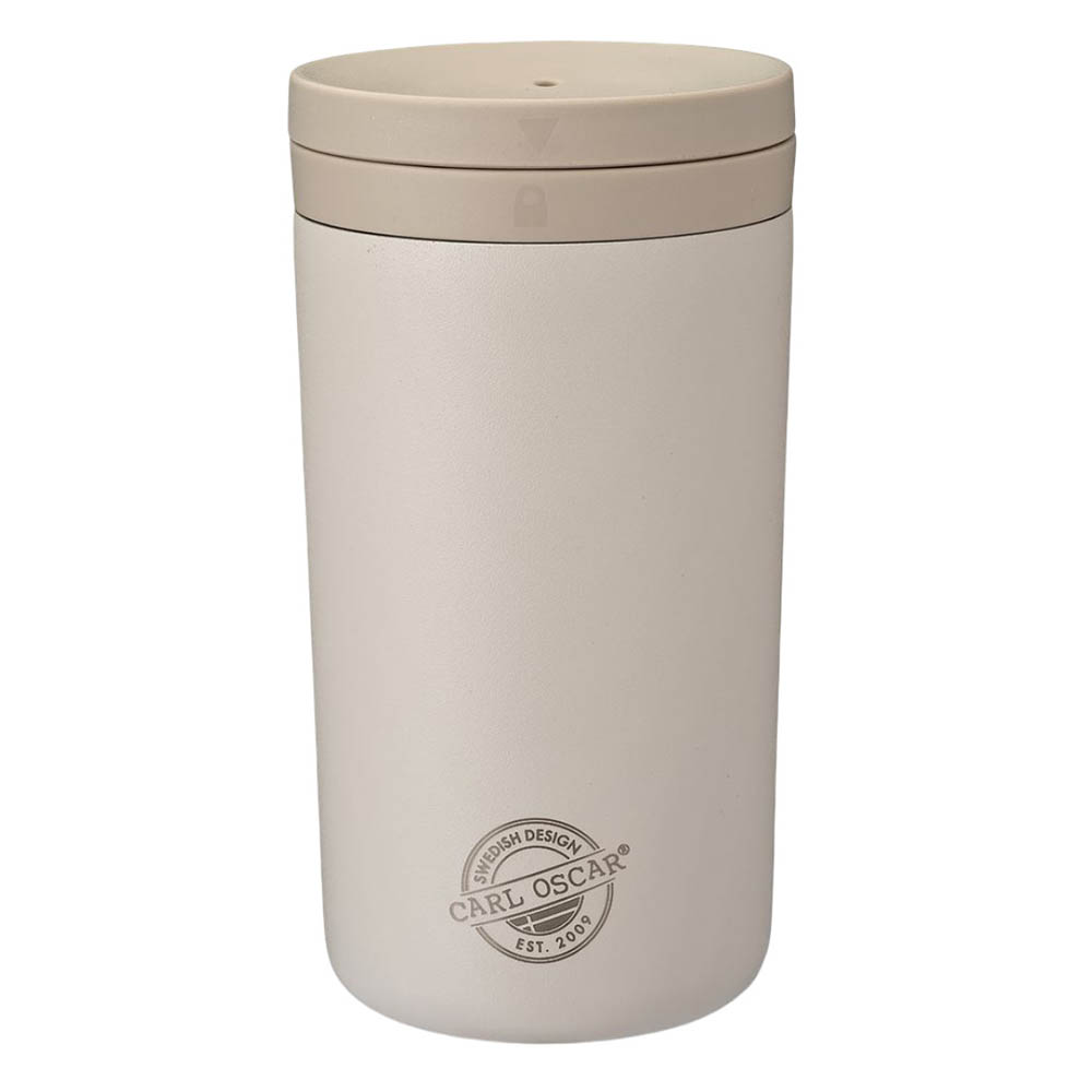 Carl Oscar - Twist N Sip Temp Cup - Beige - 400 ml