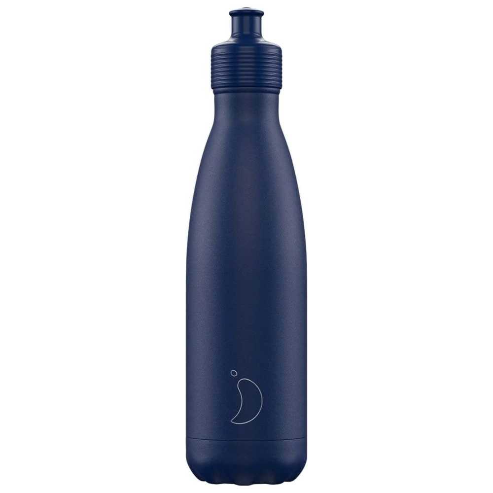 تشيليز - زمزمية ماء رياضية ستانلس ستيل - أزرق غير لامع - 500 مل