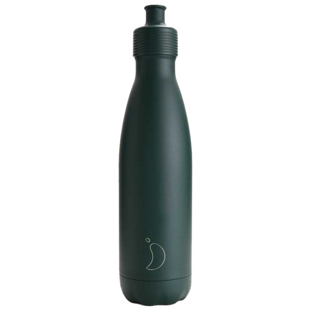 Chillys - Sports Stainless Steel Water Bottle - Matte Green - 500 ml